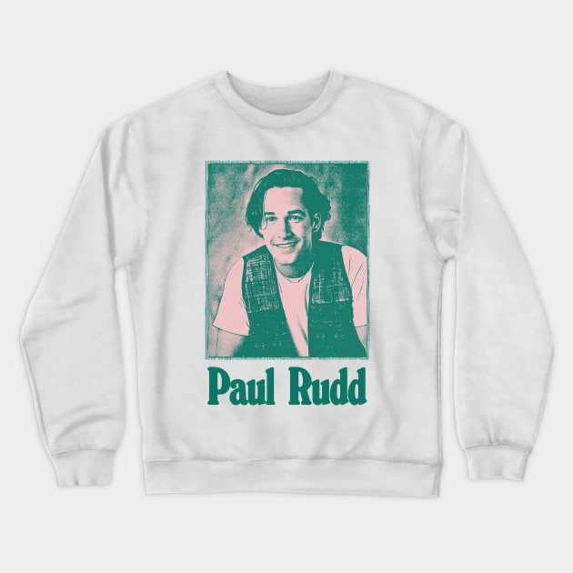 Paul Rudd ∞ 90s Aesthetic Fan Design Crewneck Sweatshirt by unknown_pleasures